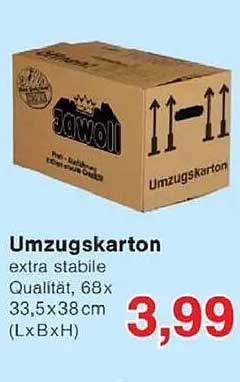 Umzugskarton extra stabil, 68x33,5x38 cm