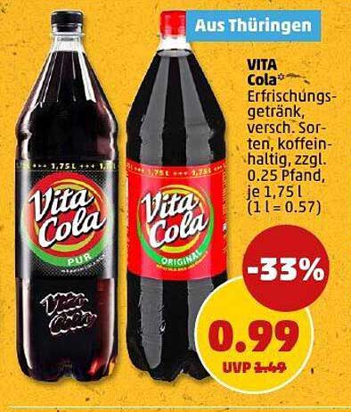 Vita Cola Erfrischungsgetränk 1,75L - Vielseitiger Genuss