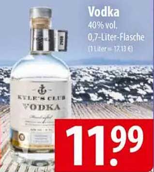 Vodka 0,7-Liter-Flasche - KYLE'S CLUB