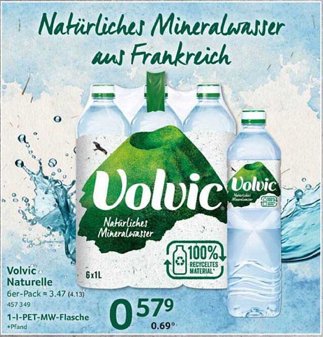 Volvic Natürliches Mineralwasser 6er-Pack