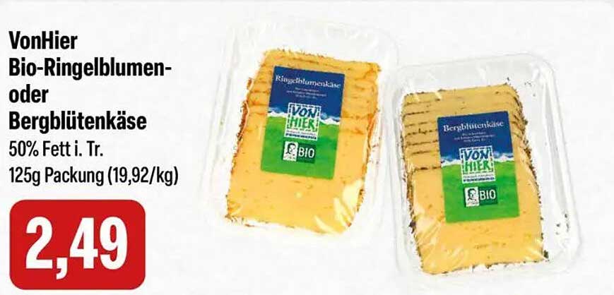 VonHier Bio-Ringelblumen- oder Bergblütenkäse
