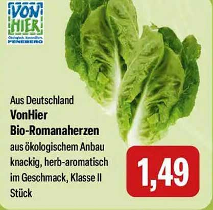VonHier Bio-Romanaherzen aus ökologischem Anbau