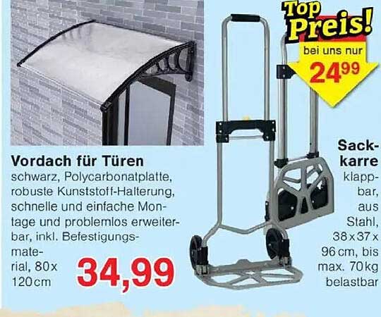 Vordach für Türen