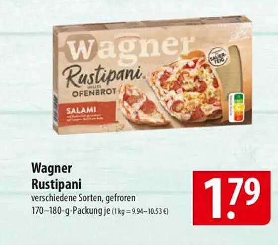 Wagner Rustipani verschiedene Sorten, gefroren