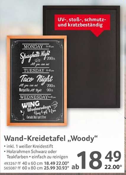 Wand-Kreidetafel „Woody“