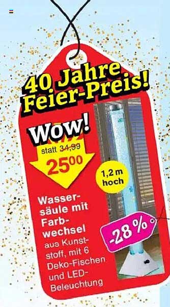 Wassersäule mit Farbwechsel – 1,2 m hoch