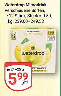Waterdrop Microdrink verschiedene Sorten, je 12 Stück
