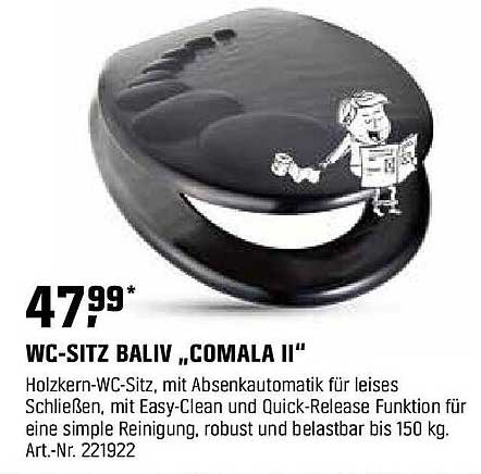 WC-Sitz Baliv „Comala II“ mit Absenkautomatik