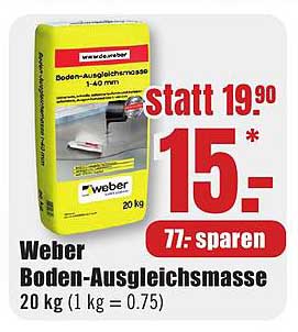 Weber Boden-Ausgleichsmasse 20 kg