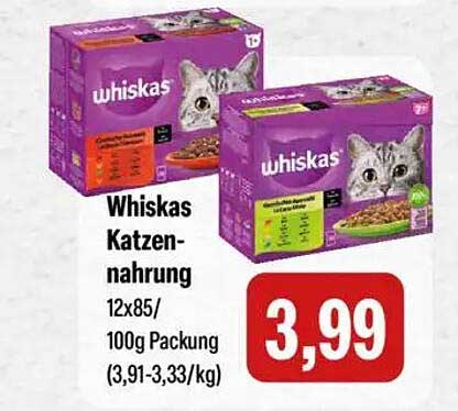 Whiskas Katzennahrung 12x85g