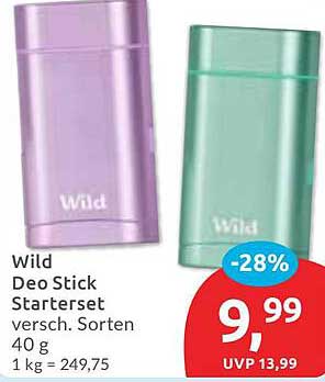 Wild Deo Stick Starterset 40 g, verschiedene Sorten