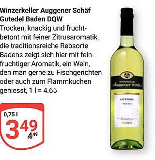 Winzerkeller Auggener Schäf Gutedel Baden DQW