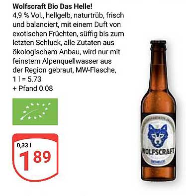 Wolfscraft Bio Das Helle!