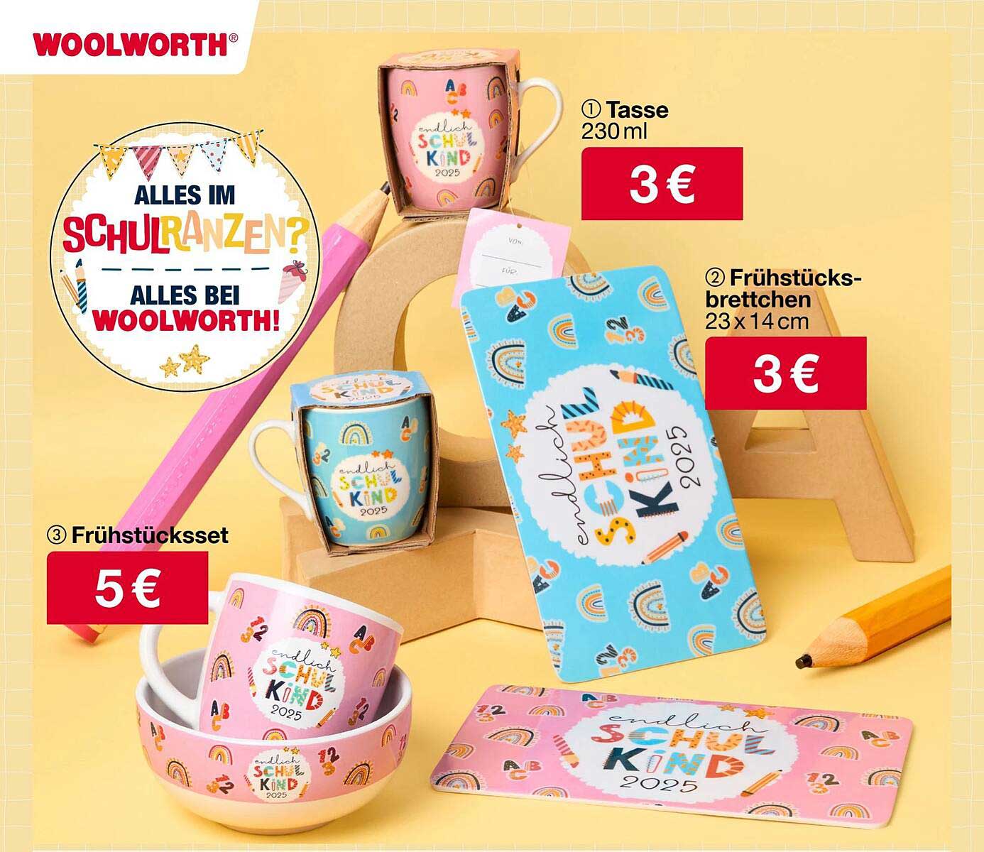 Woolworth Schulkind Frühstücksset