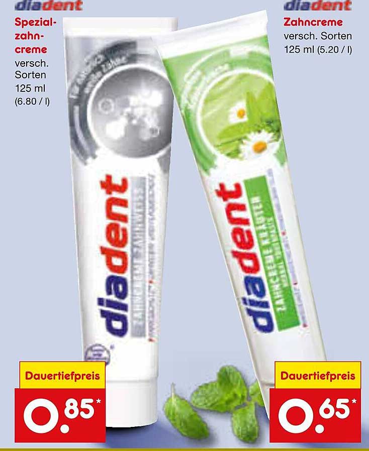 Zahnpasta Diadent versch. Sorten 125 ml