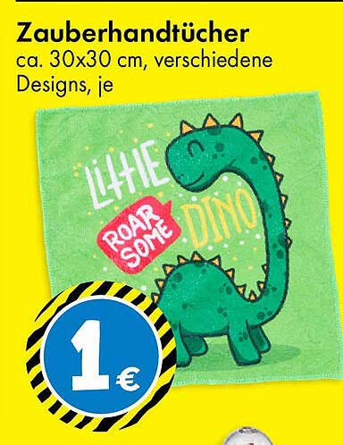 Zauberhandtücher – ca. 30x30 cm, verschiedene Designs, je