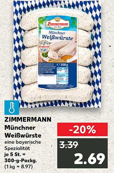 ZIMMERMANN Münchner Weißwürste - eine bayerische Spezialität