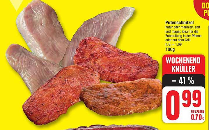 Putenschnitzel Angebot bei Edeka