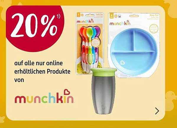 20 % Rabatt auf alle nur online erhältlichen Produkte von Munchkin