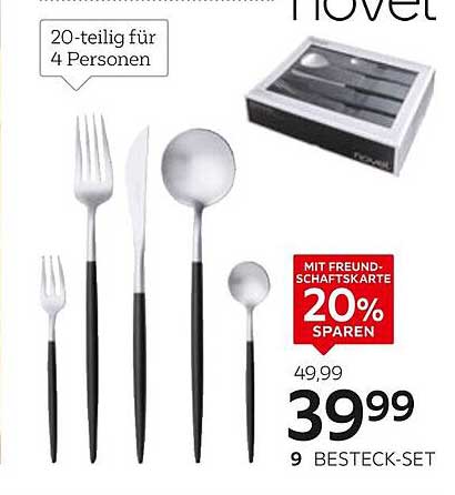 20-teiliges Besteck-Set für 4 Personen von Novet