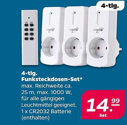 4-tlg. Funksteckdosen-Set