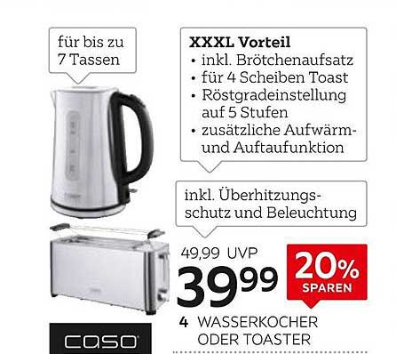 4 Wasserkocher oder Toaster von Caso