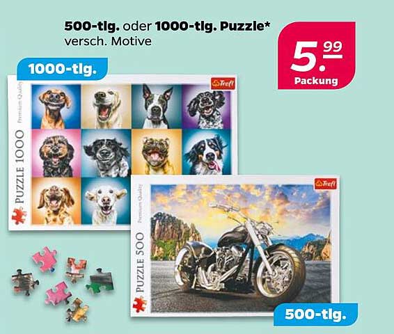 500-tlg. oder 1000-tlg. Puzzle* verschiedene Motive