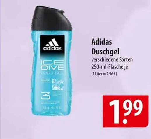 Adidas Duschgel verschiedene Sorten 250-ml-Flasche je