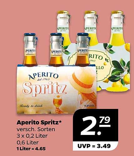 Aperito Spritz – 3 x 0,2 Liter verschiedene Sorten