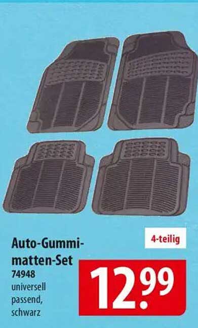 Auto-Gummimatten-Set 4-teilig