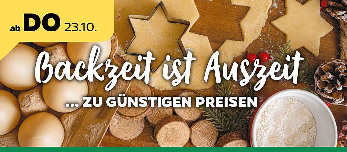 Backzeit ist Auszeit ... zu günstigen Preisen