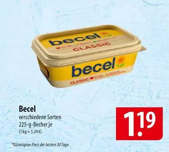 Becel verschiedene Sorten 225-g-Becher je