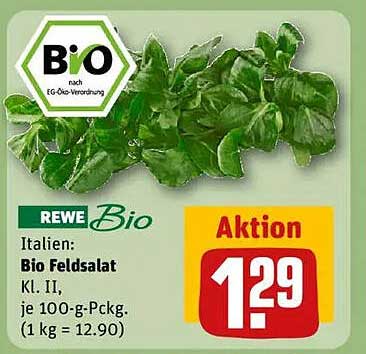 Bio Feldsalat Klasse II - 100g Packung