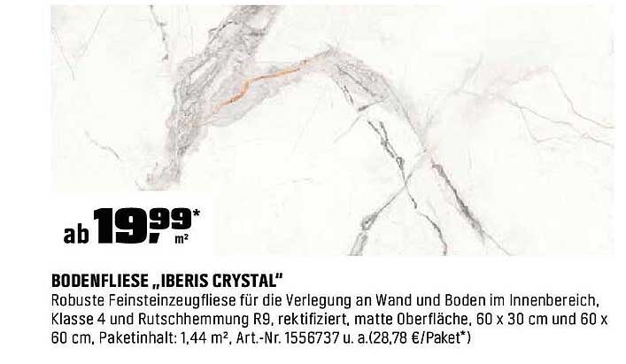 Bodenfliese „Iberis Crystal“