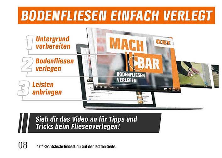 Bodenfliesen einfach verlegt