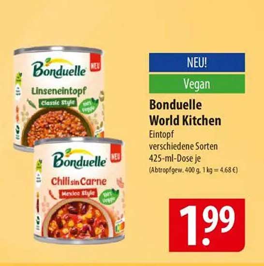 Bonduelle World Kitchen Eintopf verschiedene Sorten 425-ml-Dose