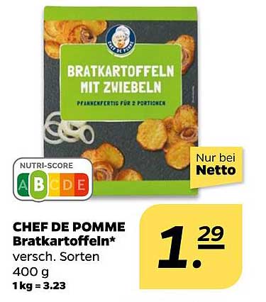 CHEF DE POMME Bratkartoffeln mit Zwiebeln 400 g
