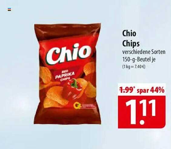 Chio Chips verschiedene Sorten 150-g-Beutel je
