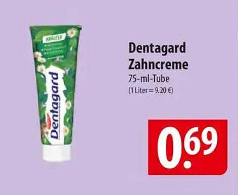 Dentagard Zahnpasta 75 ml - Jetzt zugreifen!