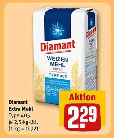 Diamant Extra Mehl Type 405, je 2,5-kg-Btl.