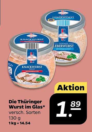 Die Thüringer Wurst im Glas – verschiedene Sorten 130 g