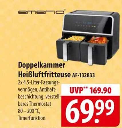 Doppelkammer Heißluftfritteuse AF-132833