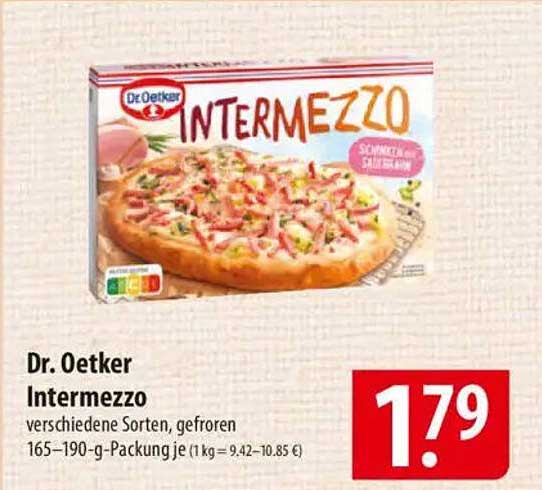 Dr. Oetker Intermezzo verschiedene Sorten, gefroren 165–190-g-Packung
