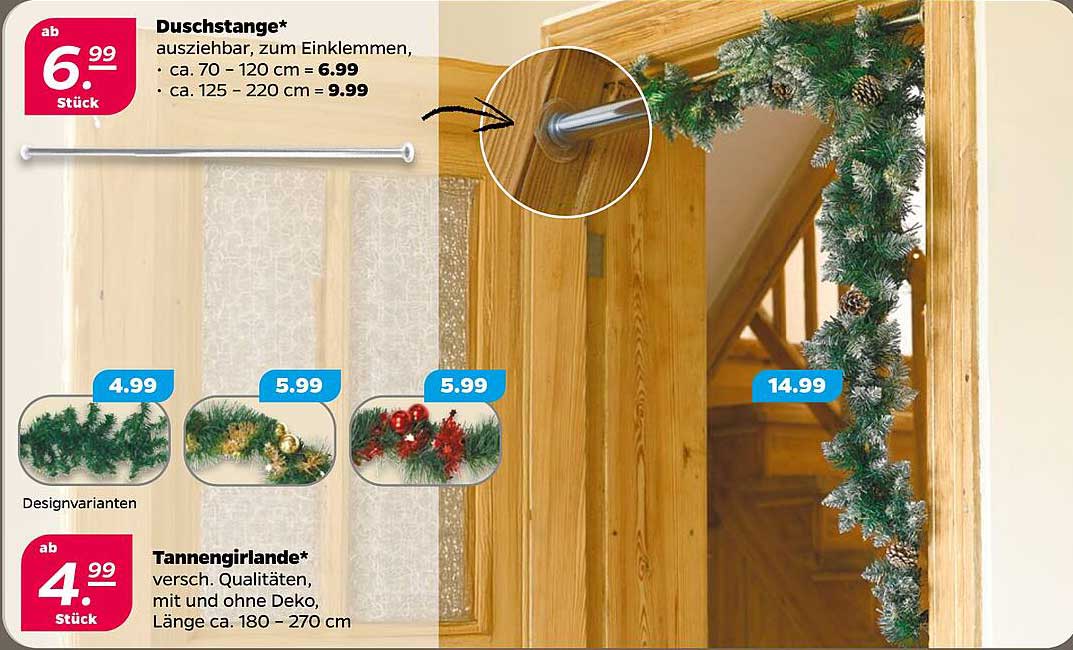Duschstange - ausziehbar zum Einklemmen