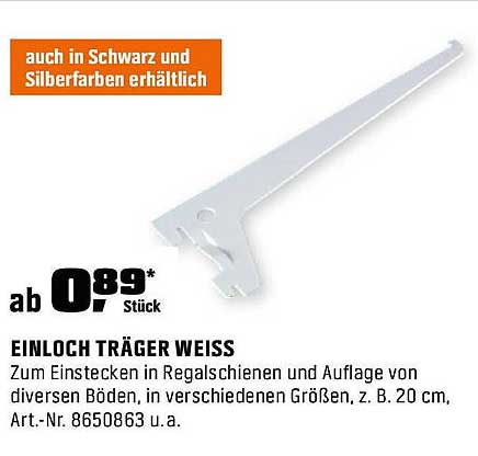 EINLOCH TRÄGER WEISS