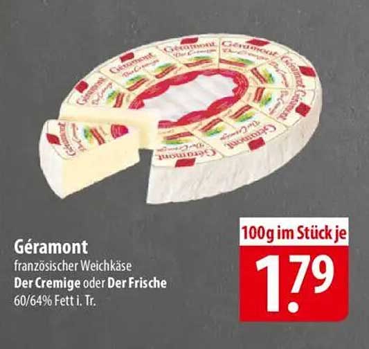Géramont französischer Weichkäse - Der Cremige oder Der Frische