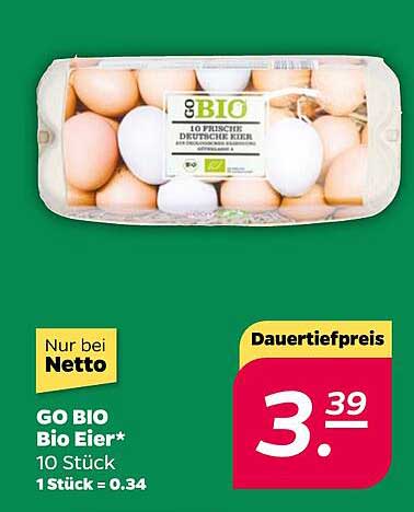 GO BIO Bio Eier 10 Stück