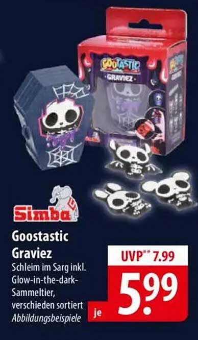 Goostastic Graviez Schleim im Sarg inkl. Glow-in-the-dark-Sammeltiersortiment