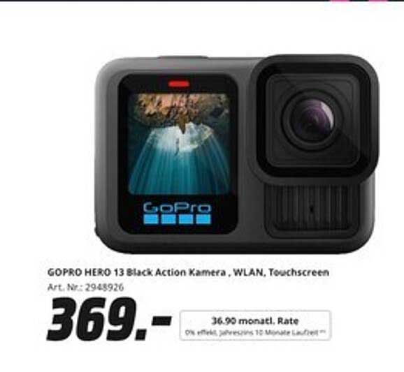 GOPRO HERO 13 Black Action Kamera, WLAN, Touchscreen