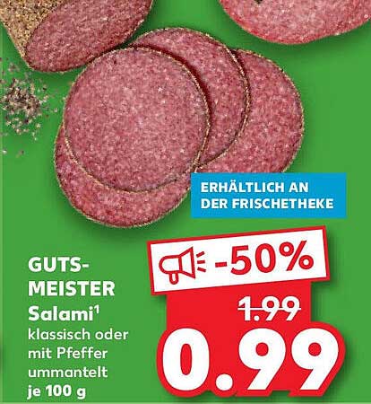 GUTSMEISTER Salami klassisch oder mit Pfeffer ummantelt je 100 g